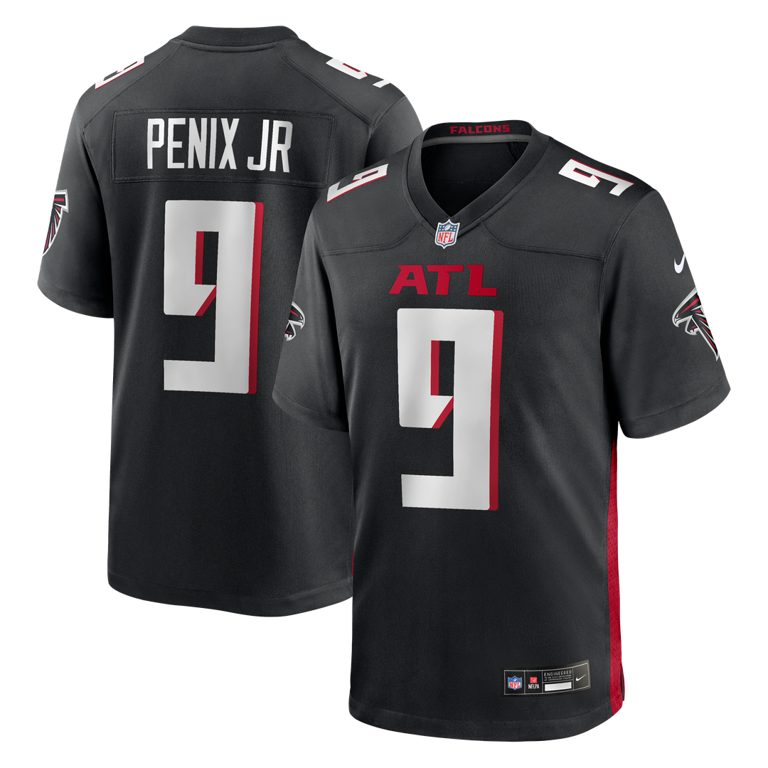 Atlanta Falcons Michael Penix Jr. Black Player Game Jersey product image 1, provided for visual reference and product detail