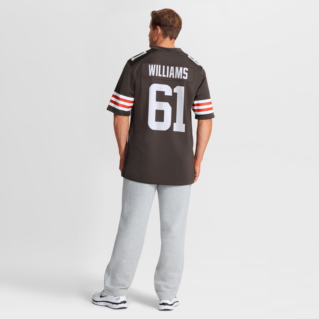 Cleveland Browns Chris Williams Brown Team Game Jersey product image 3, provided for visual reference and product detail