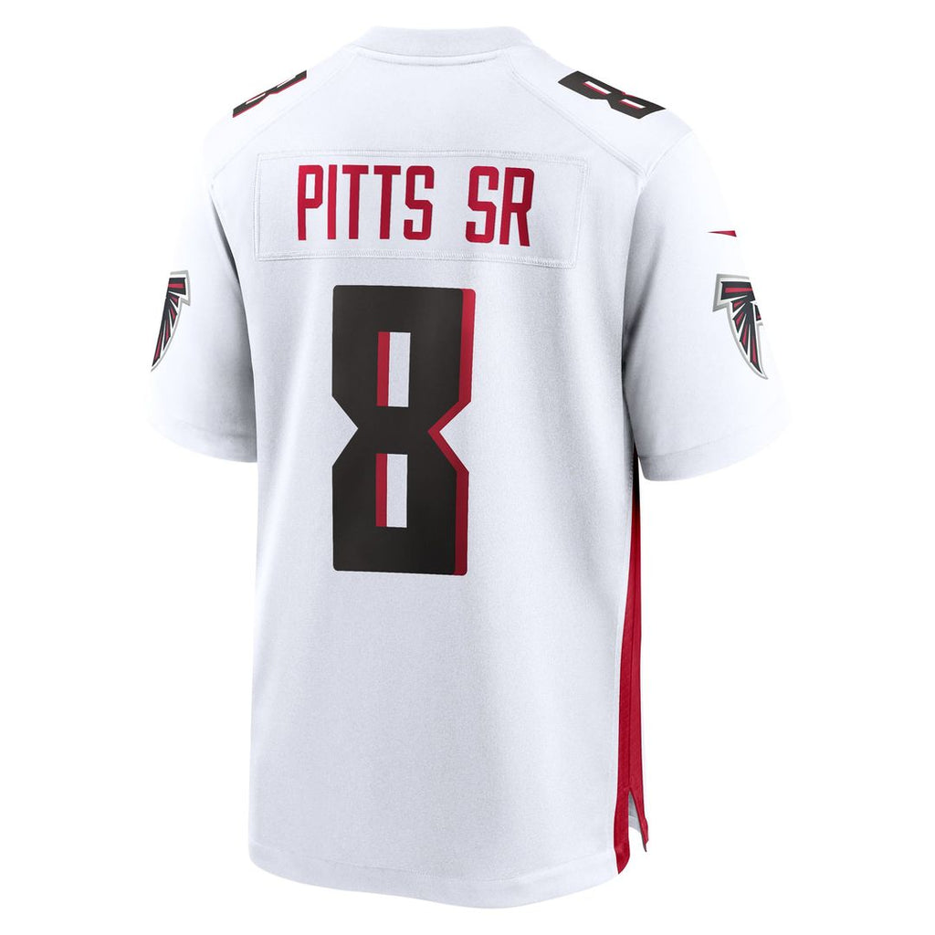 Atlanta Falcons Kyle Pitts Sr. White White Game Jersey product image 3, provided for visual reference and product detail