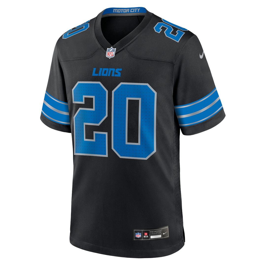Detroit Lions Barry Sanders Black 2nd Alternate Retired Player Game Jersey product image 2, provided for visual reference