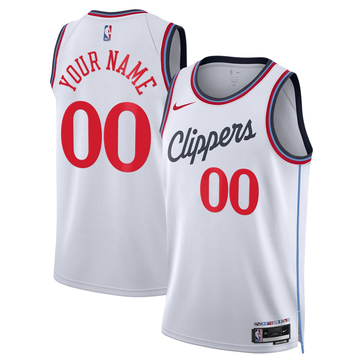 Los Angeles Clippers Replica Association Swingman Basketball Jersey - Custom - Unisex product image 1, provided for visual
