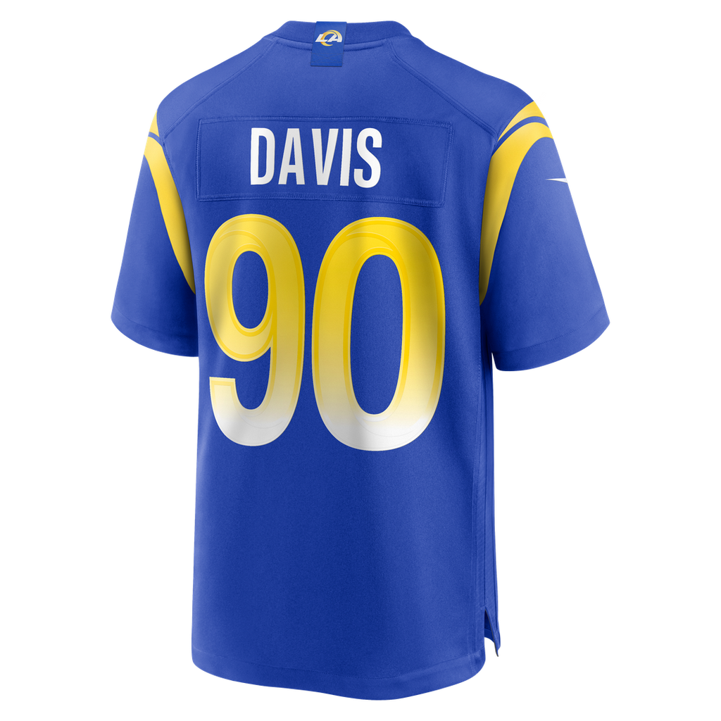 Los Angeles Rams Tyler Davis Royal Team Game Jersey product image 3, provided for visual reference and product detail review
