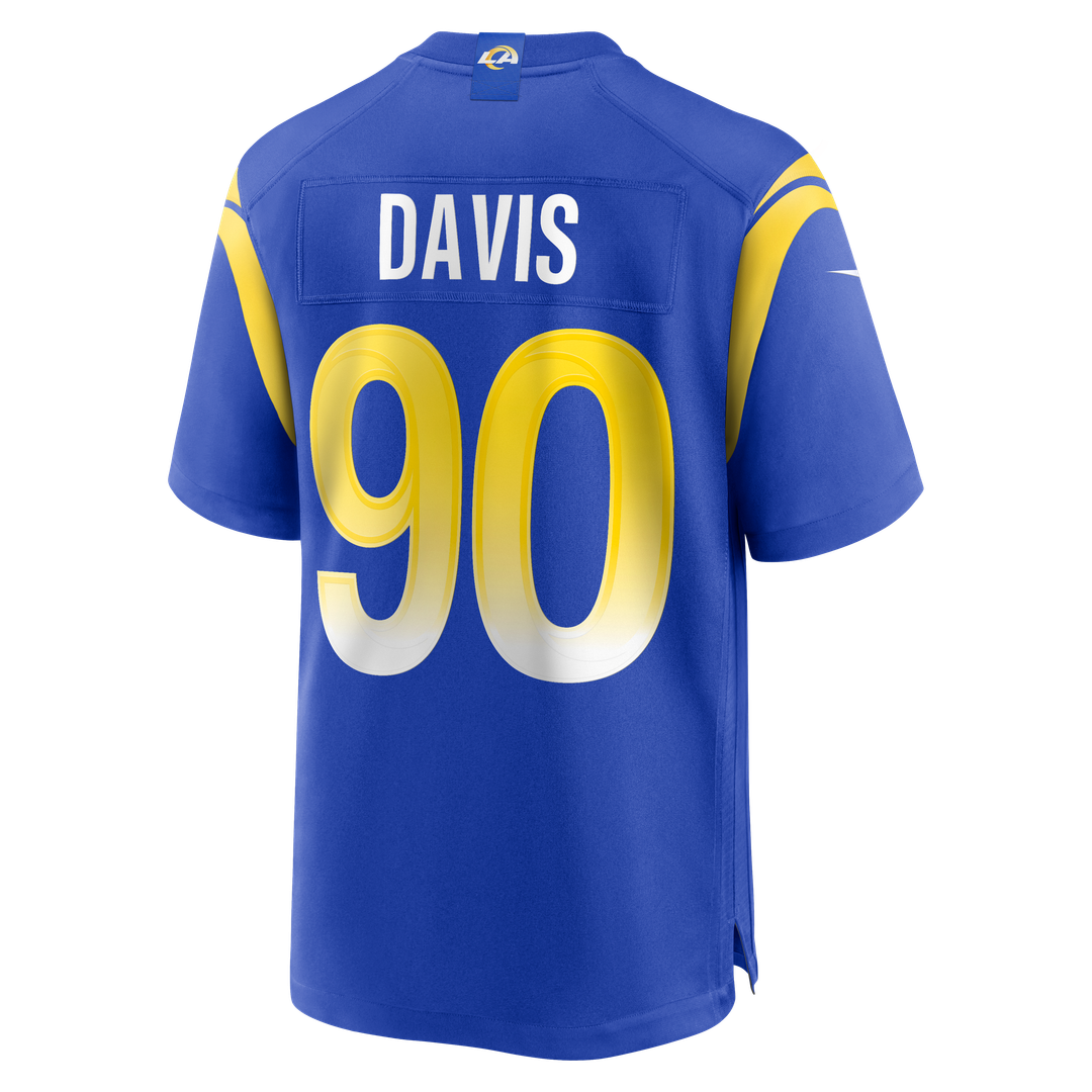 Los Angeles Rams Tyler Davis Royal Team Game Jersey product image 3, provided for visual reference and product detail review