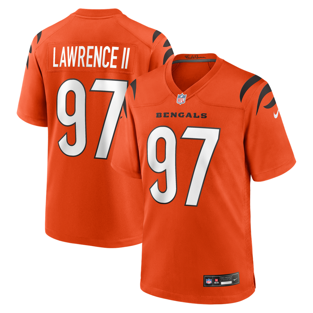 Cincinnati Bengals Dexter Lawrence II Black Game Jersey product image 11, provided for visual reference and product detail