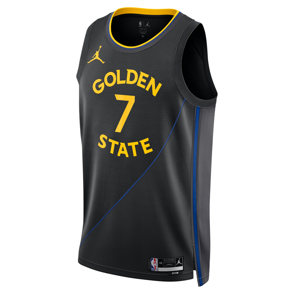 Kristaps Porziņģis Golden State Warriors 2024/25 Statement Edition Swingman Jersey - Black - Unisex product image 3,