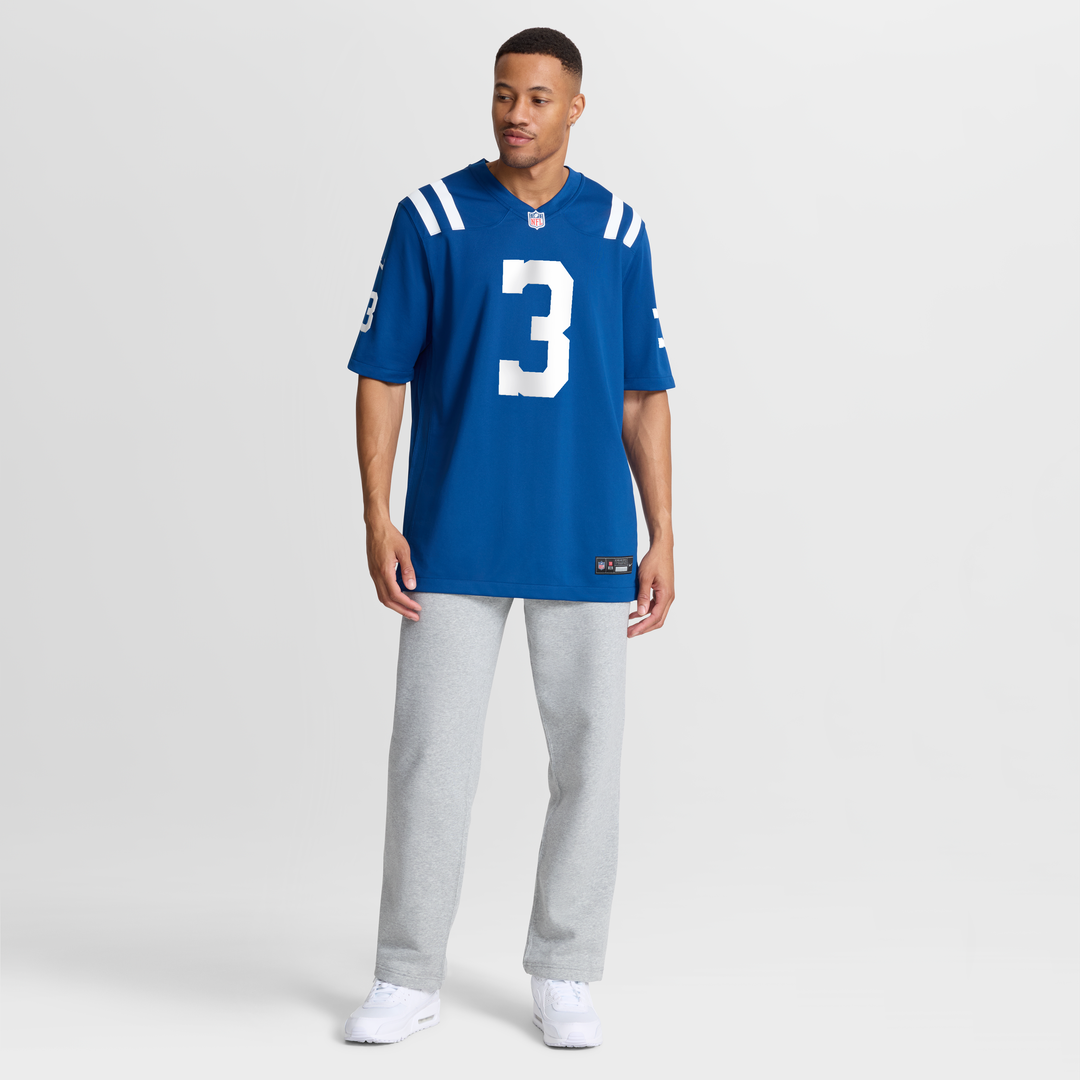 Indianapolis Colts Spencer Shrader Royal Team Game Jersey product image 9, provided for visual reference and product detail