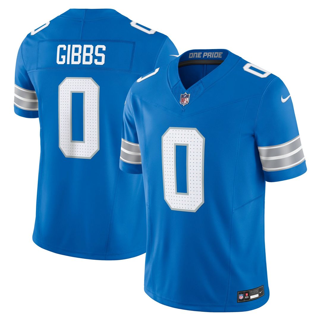 Detroit Lions Jahmyr Gibbs White Vapor F.U.S.E. Limited Jersey product image 21, provided for visual reference and product