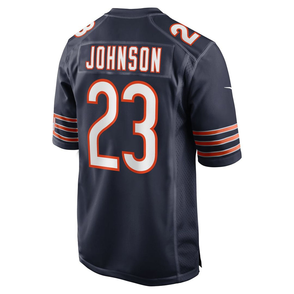 Chicago Bears Roschon Johnson Navy Team Game Jersey product image 3, provided for visual reference and product detail review