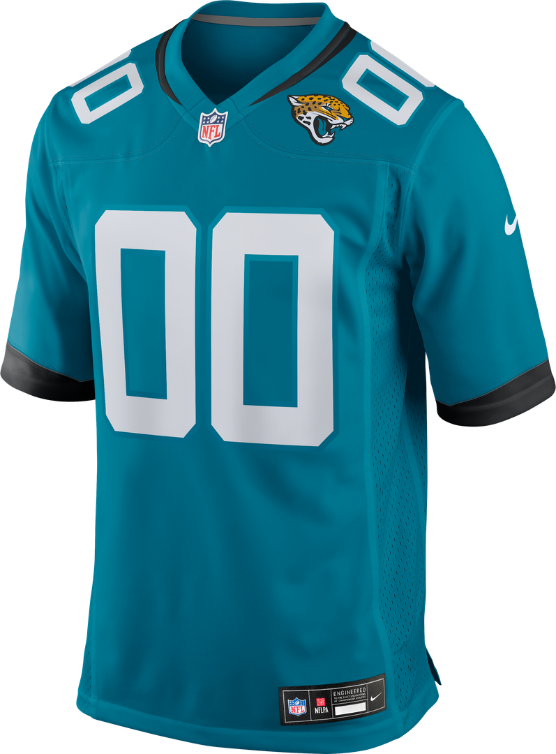 Jacksonville Jaguars Josh Cameron Teal Game Jersey product image 2, provided for visual reference and product detail review