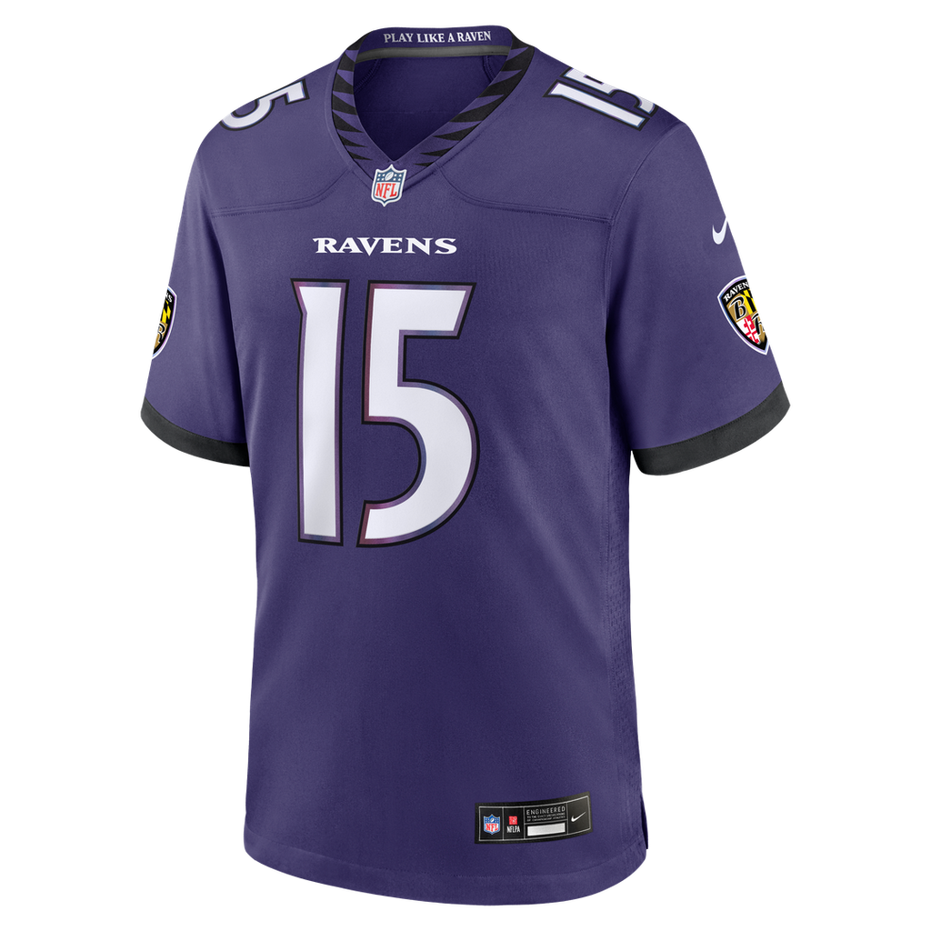 Baltimore Ravens Mike Green Purple Team Game Jersey product image 2, provided for visual reference and product detail review