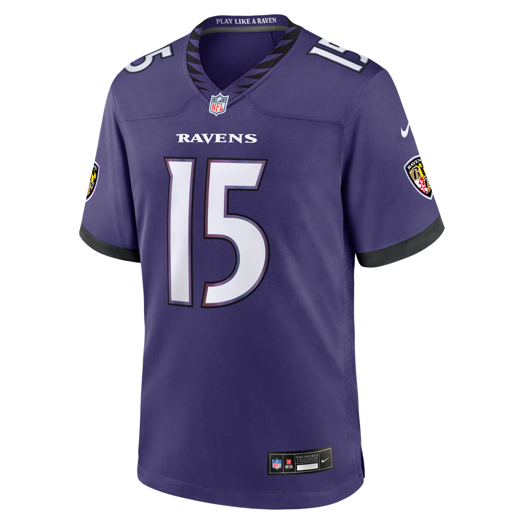 Baltimore Ravens Mike Green Purple Team Game Jersey product image 2, provided for visual reference and product detail review