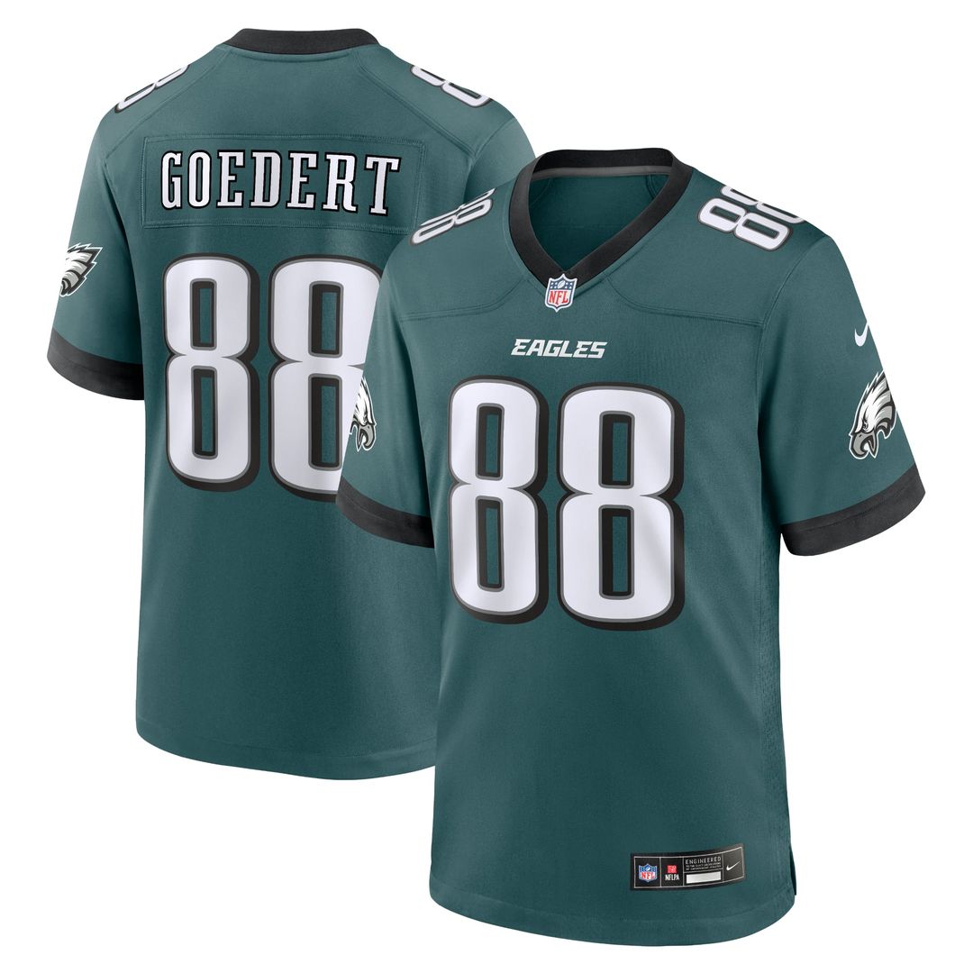 Philadelphia Eagles Dallas Goedert Midnight Green Team Game Jersey product image 1, provided for visual reference and