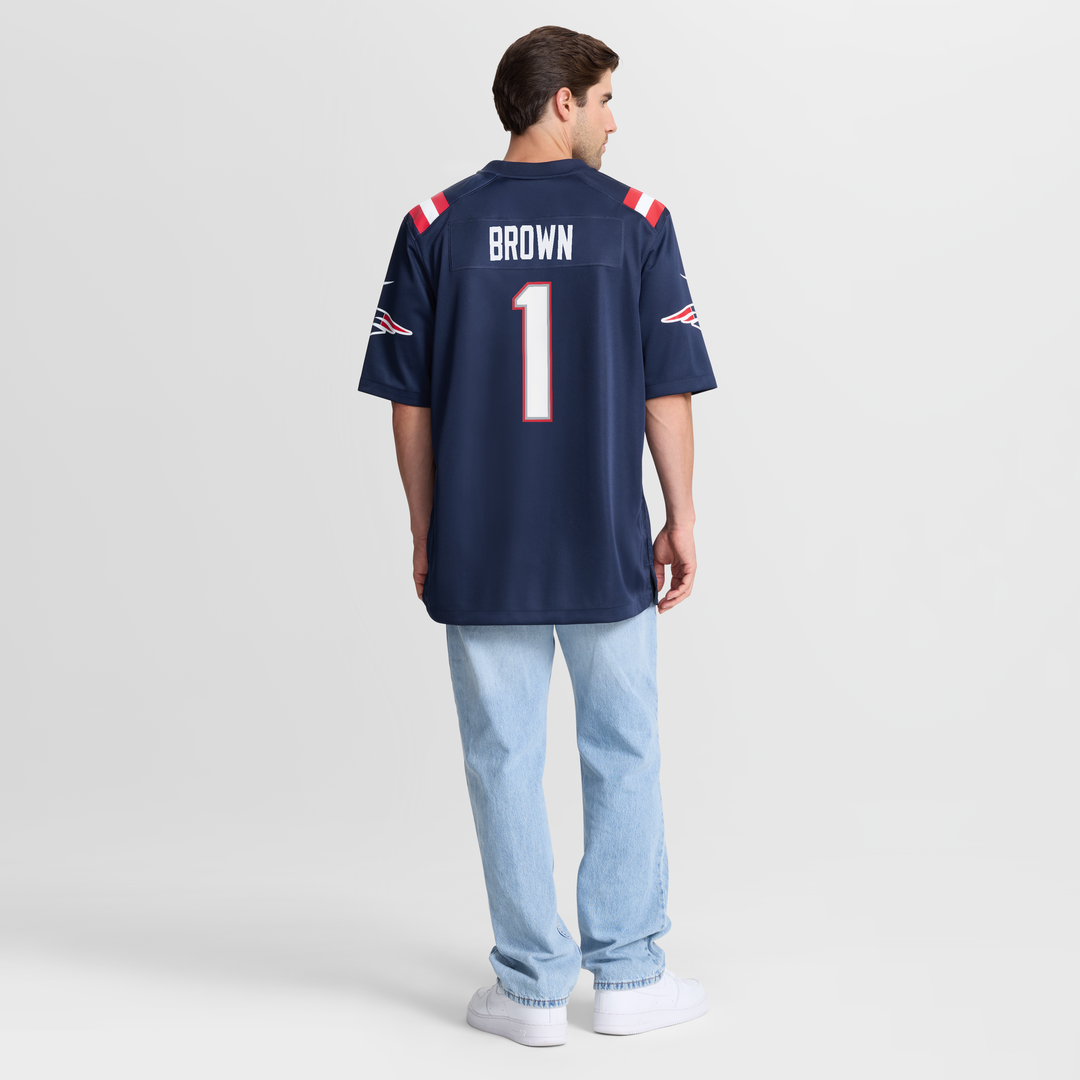 New England Patriots A.J. Brown Red Game Jersey product image 15, provided for visual reference and product detail review