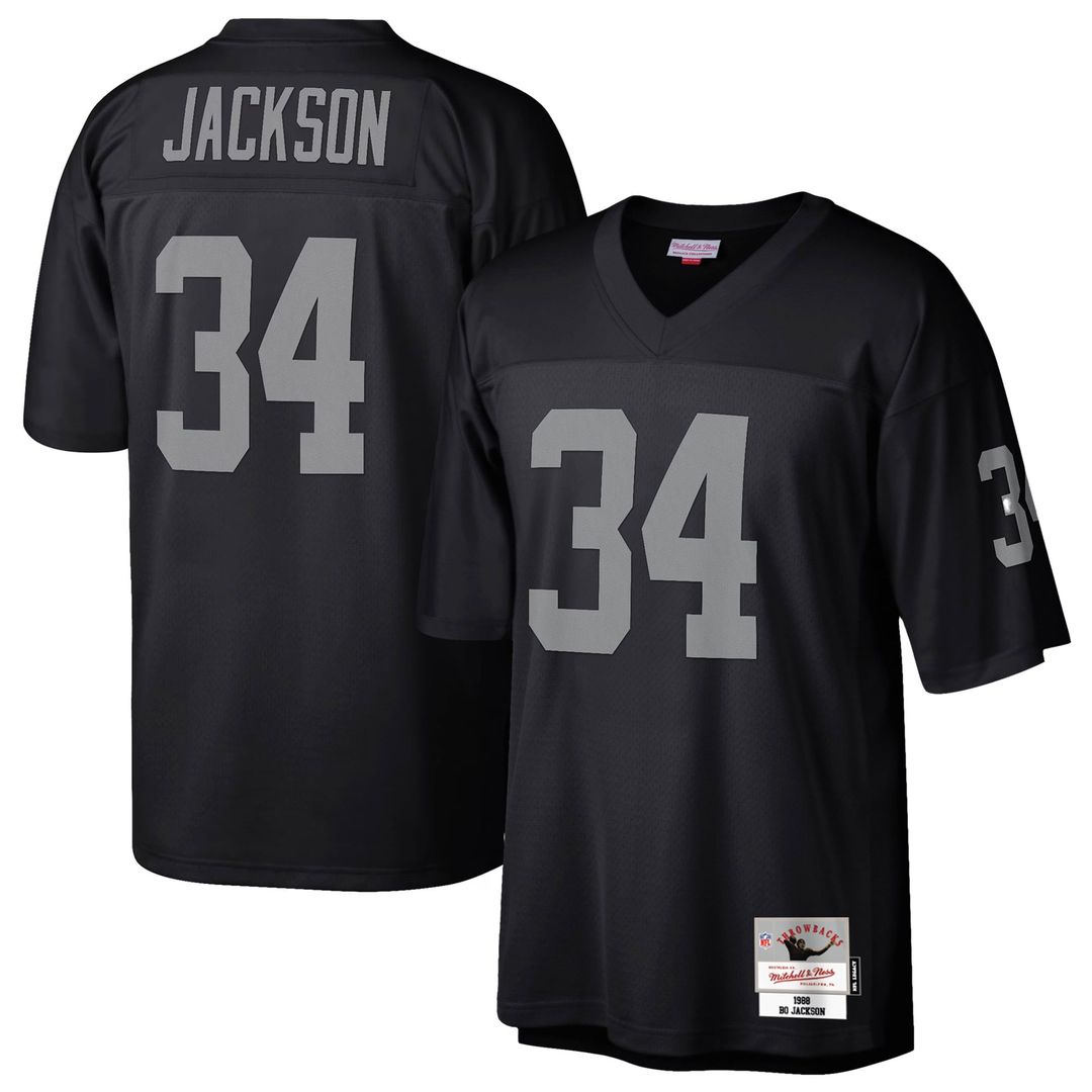 Las Vegas Raiders Bo Jackson Black Legacy Replica Jersey product image 1, provided for visual reference and product detail