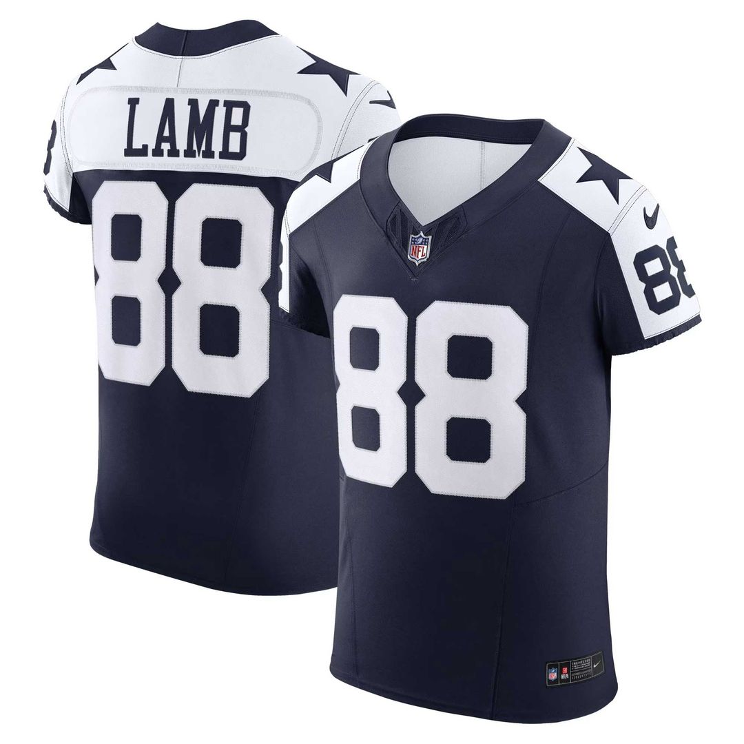 Dallas Cowboys CeeDee Lamb Navy Alternate Vapor F.U.S.E. Elite Jersey product image 1, provided for visual reference and