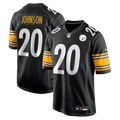 Pittsburgh Steelers Kaleb Johnson Black Team Game Jersey product image 1, provided for visual reference and product detail