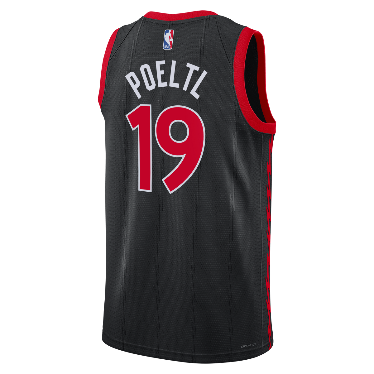 Jakob Poeltl Toronto Raptors Statement Edition Swingman Jersey - Black - Unisex product image 4, provided for visual