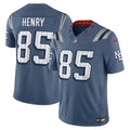 New England Patriots Hunter Henry Blue Rivalries Collection Stitched Limited Jersey product image 1, provided for visual