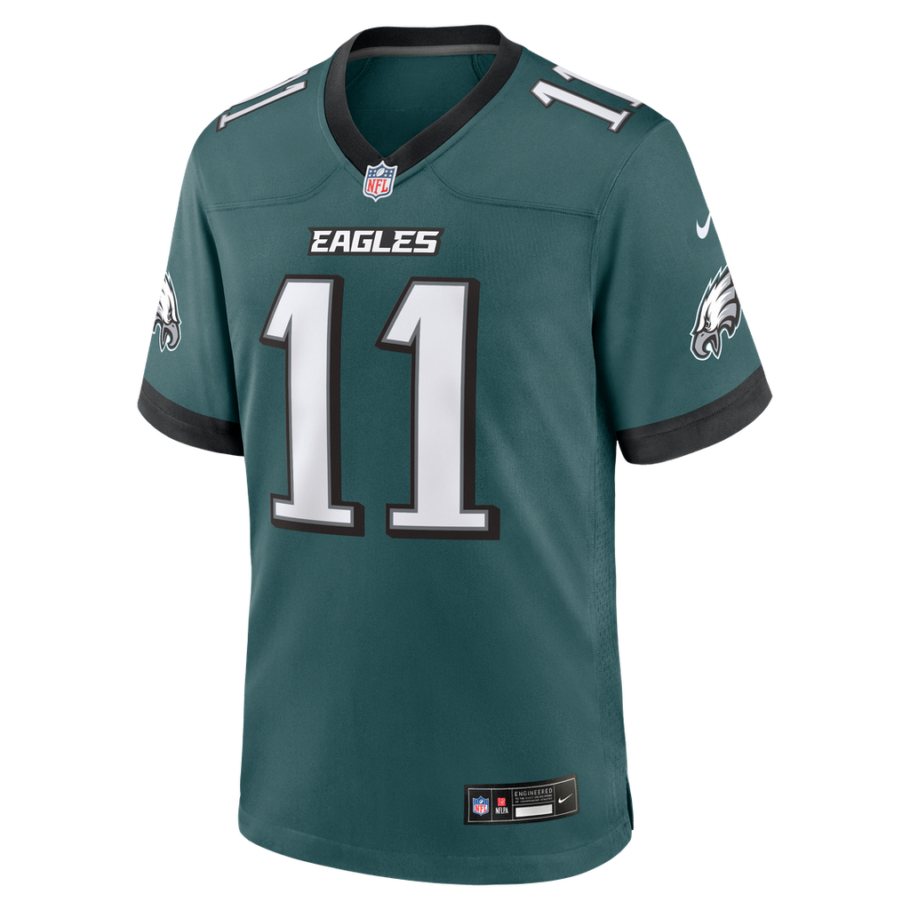Philadelphia Eagles Jihaad Campbell Midnight Green Team Game Jersey product image 2, provided for visual reference and