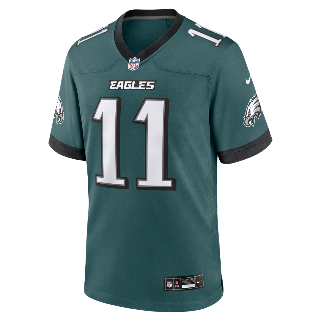 Philadelphia Eagles Jihaad Campbell Midnight Green Team Game Jersey product image 2, provided for visual reference and