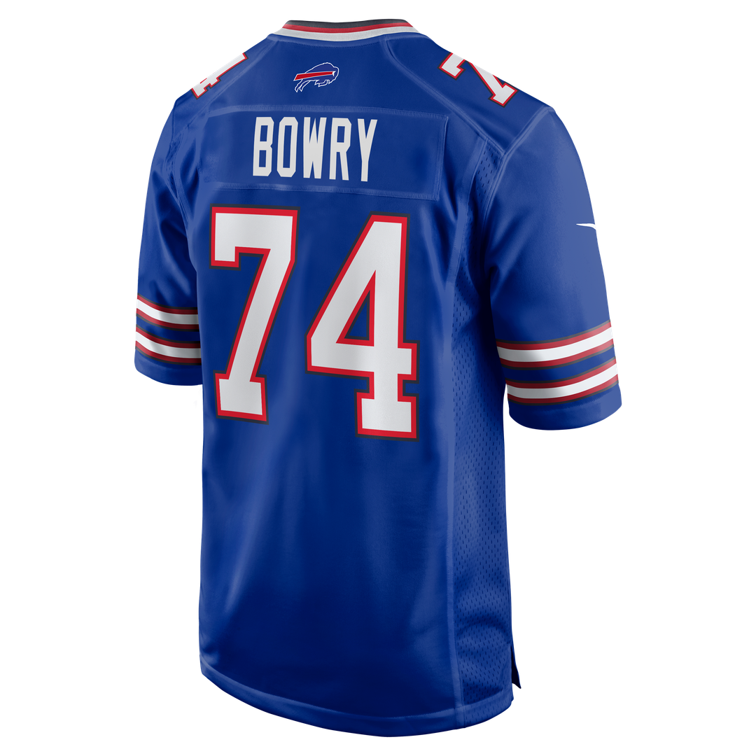 Buffalo Bills Jude Bowry Royal Team Game Jersey product image 5, provided for visual reference and product detail review