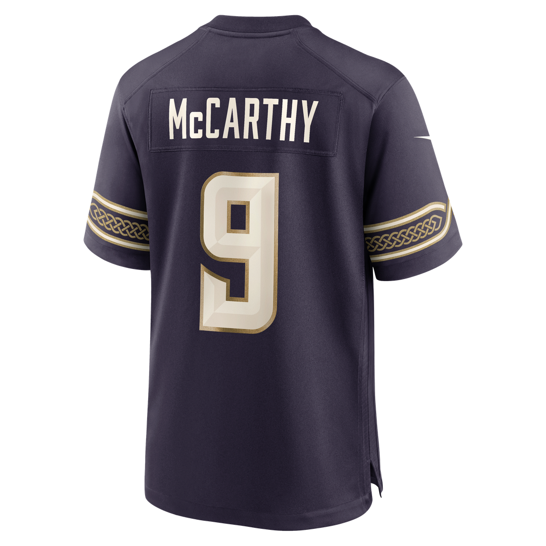 Minnesota Vikings J.J McCarthy Purple 2026 Rivalries Collection Game Jersey product image 7, provided for visual reference