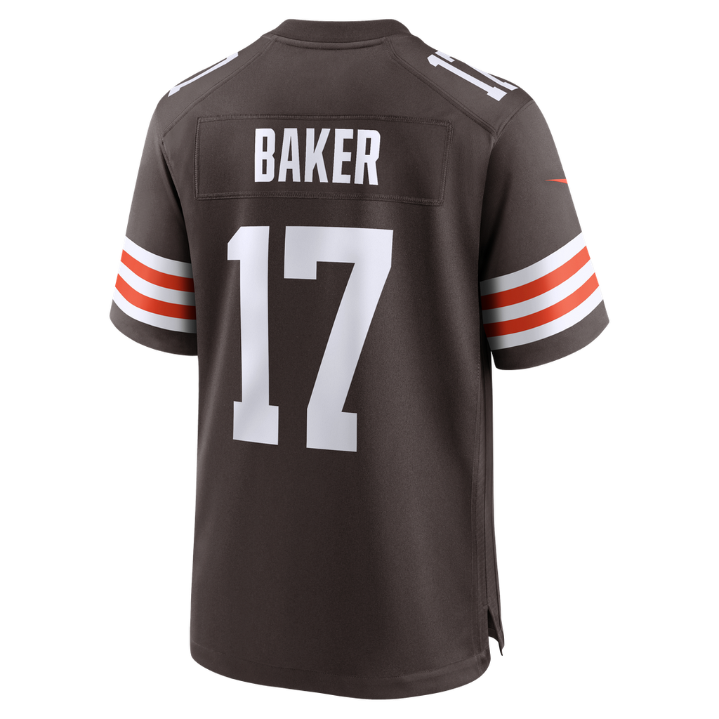Cleveland Browns Jerome Baker Brown Team Game Jersey product image 3, provided for visual reference and product detail review