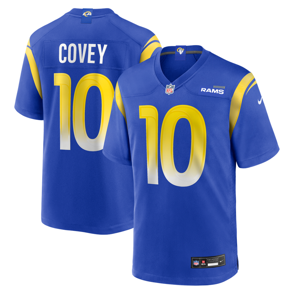 Los Angeles Rams Britain Covey Royal Team Game Jersey product image 1, provided for visual reference and product detail
