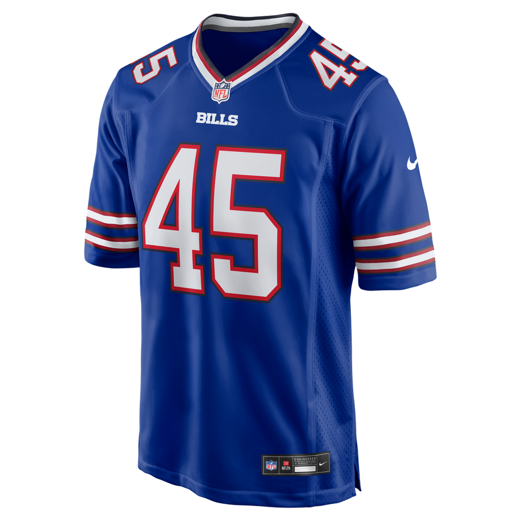 Buffalo Bills Shaq Thompson Royal Team Game Jersey product image 2, provided for visual reference and product detail review