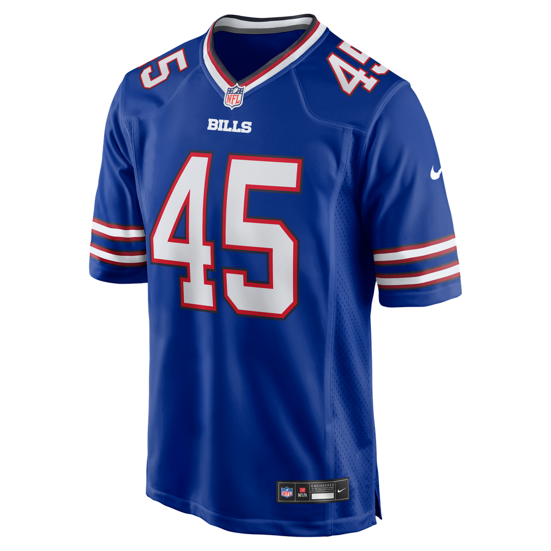 Buffalo Bills Shaq Thompson Royal Team Game Jersey product image 2, provided for visual reference and product detail review