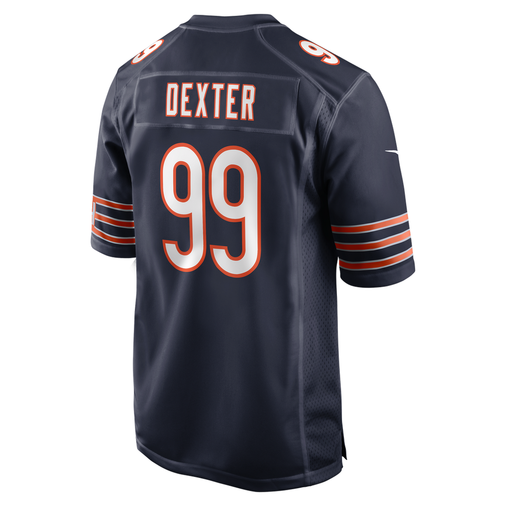 Chicago Bears Gervon Dexter Sr Navy Team Game Jersey product image 3, provided for visual reference and product detail review