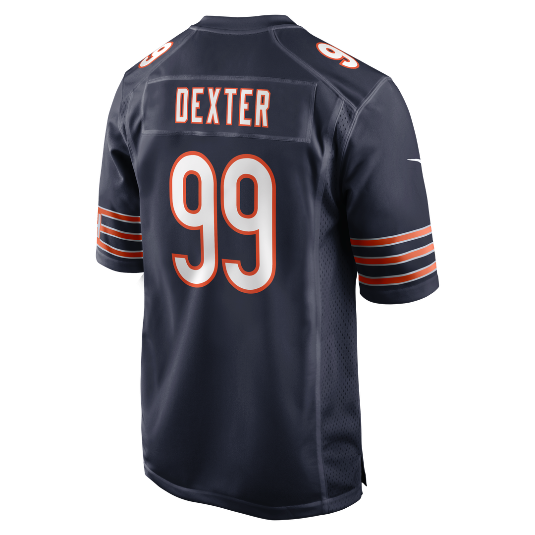 Chicago Bears Gervon Dexter Sr Navy Team Game Jersey product image 3, provided for visual reference and product detail review