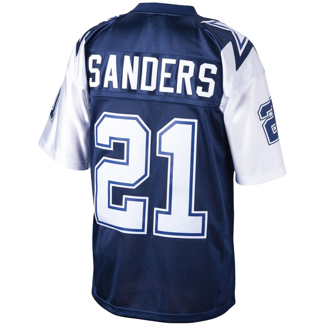 Dallas Cowboys Deion Sanders Navy Big & Tall 1995 Retired Player Replica Jersey product image 3, provided for visual