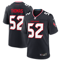 Houston Texans Xavier Thomas Navy Team Game Jersey product image 1, provided for visual reference and product detail review