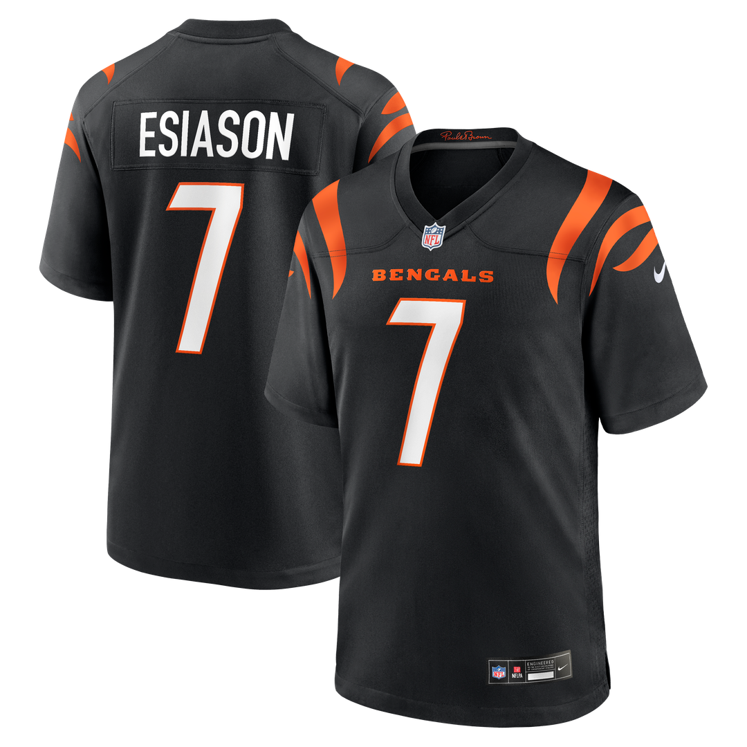 Cincinnati Bengals Boomer Esiason Black Retired Player Jersey product image 1, provided for visual reference and product