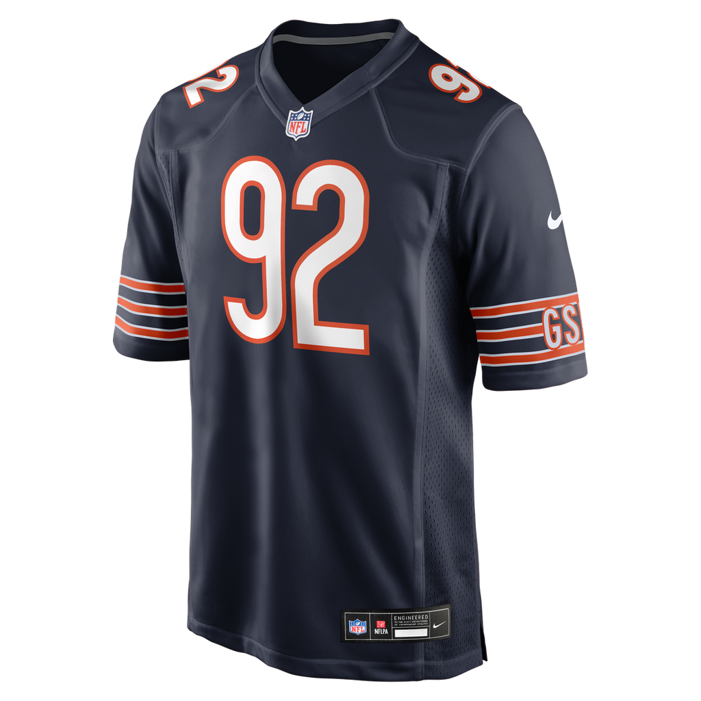 Chicago Bears Daniel Hardy Navy Team Game Jersey product image 2, provided for visual reference and product detail review