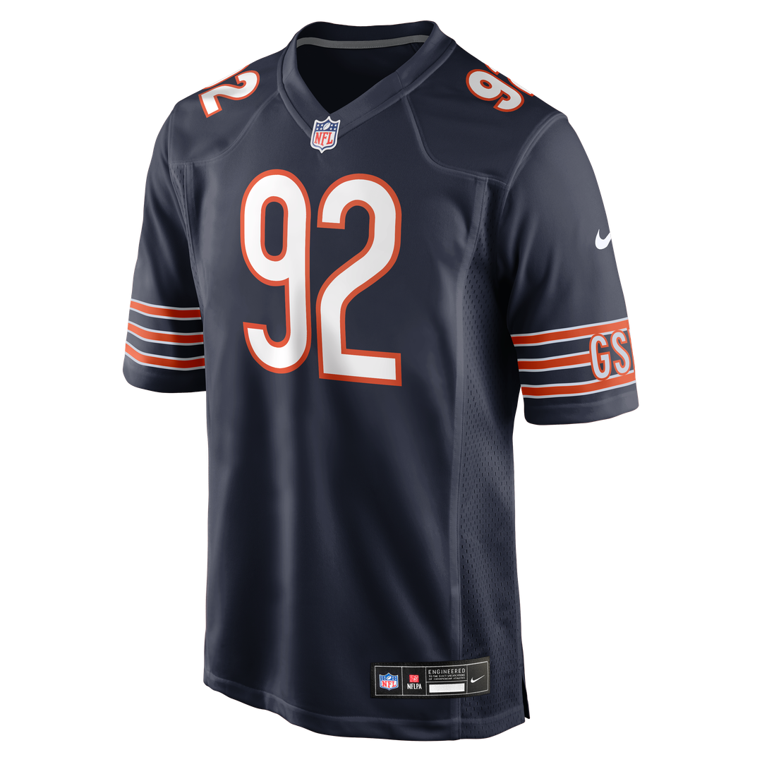 Chicago Bears Daniel Hardy Navy Team Game Jersey product image 2, provided for visual reference and product detail review