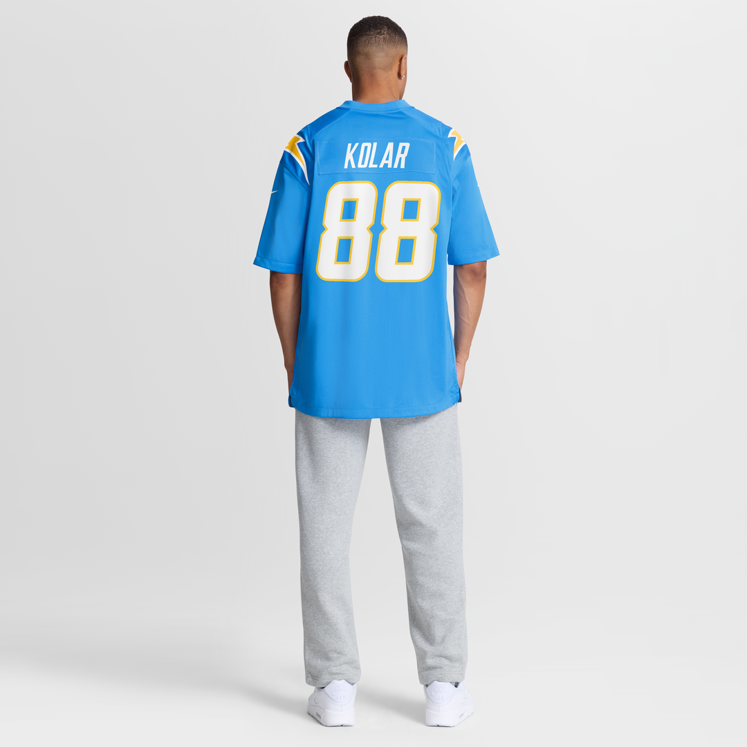 Los Angeles Chargers Charlie Kolar Powder Blue Team Game Jersey product image 5, provided for visual reference and product