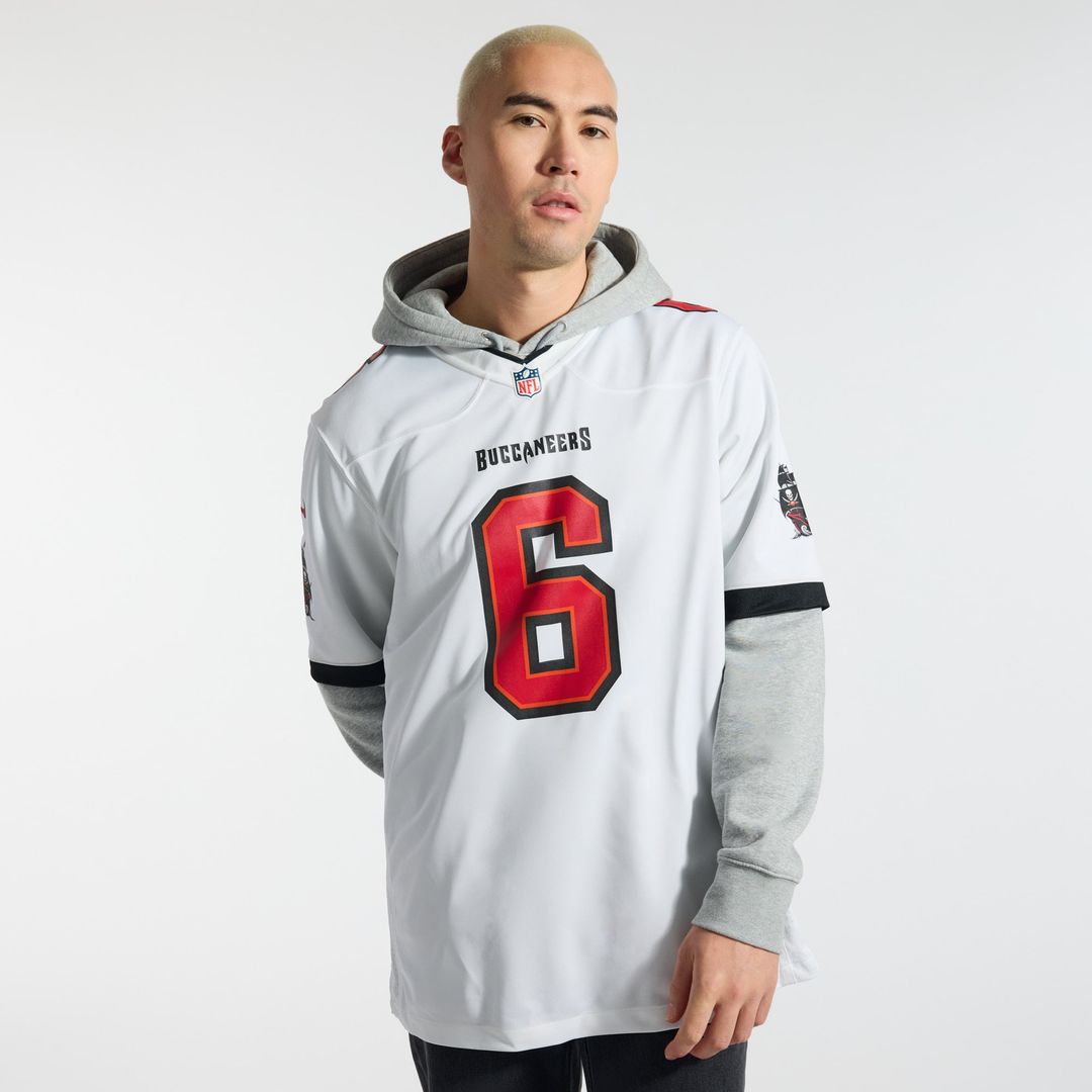 Tampa Bay Buccaneers Baker Mayfield White Away Game Jersey product image 15, provided for visual reference and product