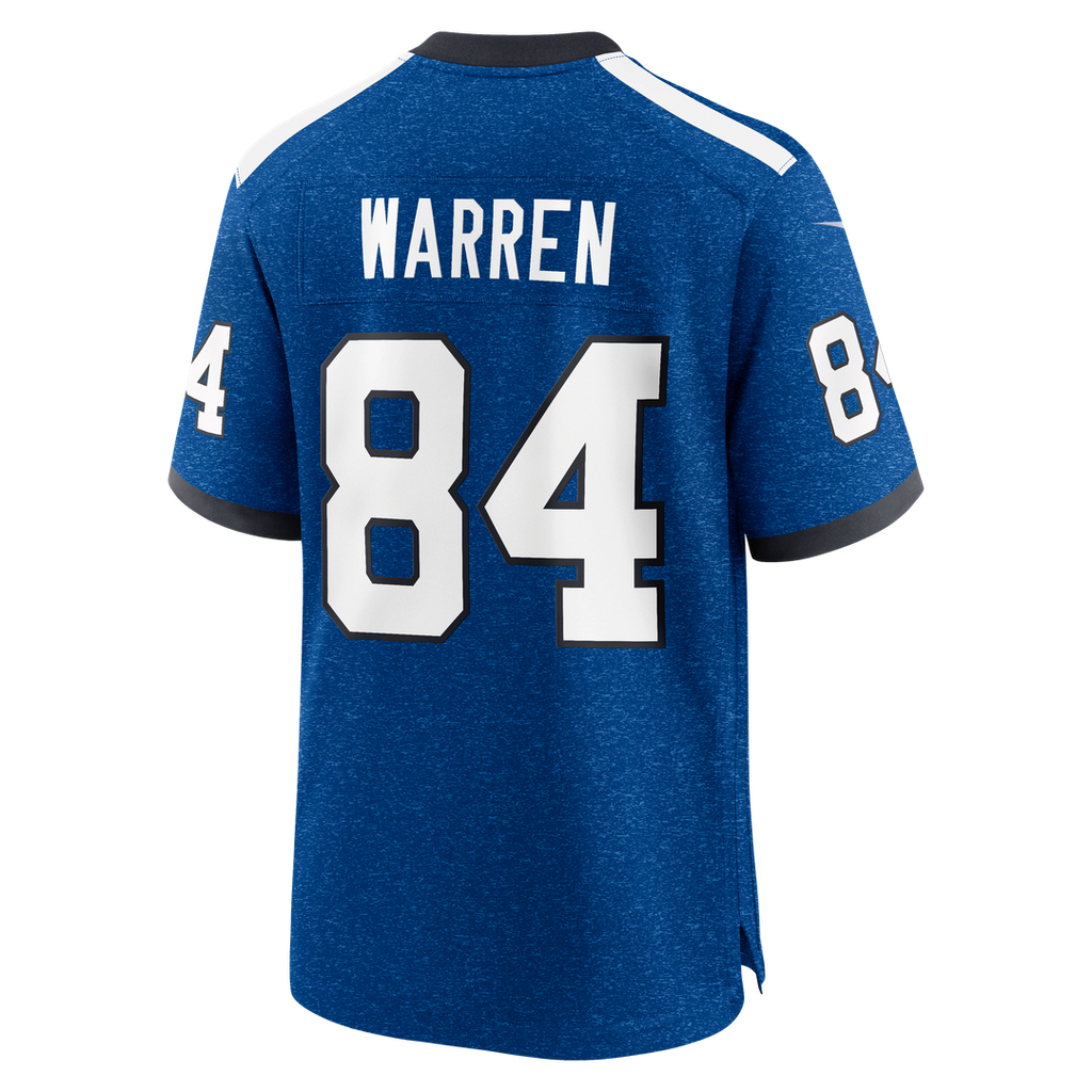 Indianapolis Colts Tyler Warren Heather Royal Alternate 2 Indiana Nights Game Jersey product image 7, provided for visual