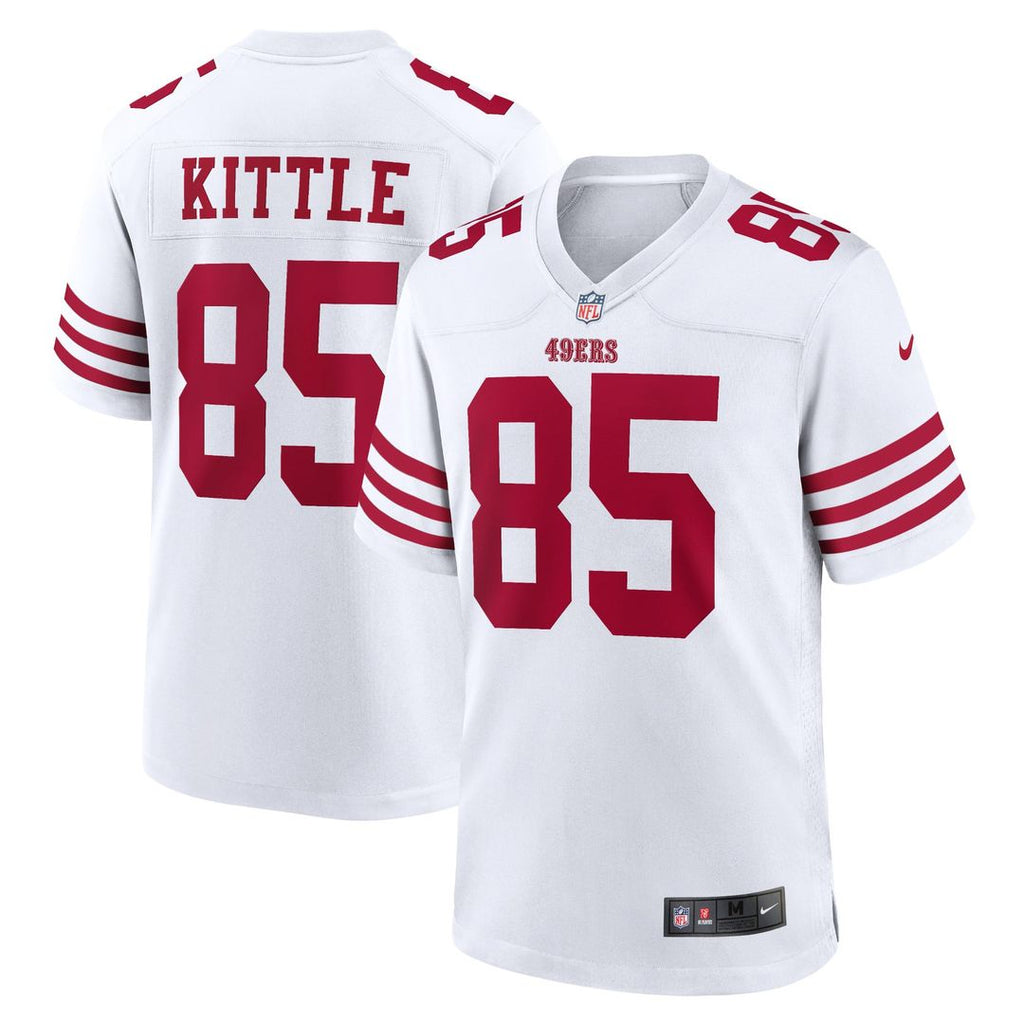San Francisco 49ers George Kittle White Player Game Jersey product image 1, provided for visual reference and product detail