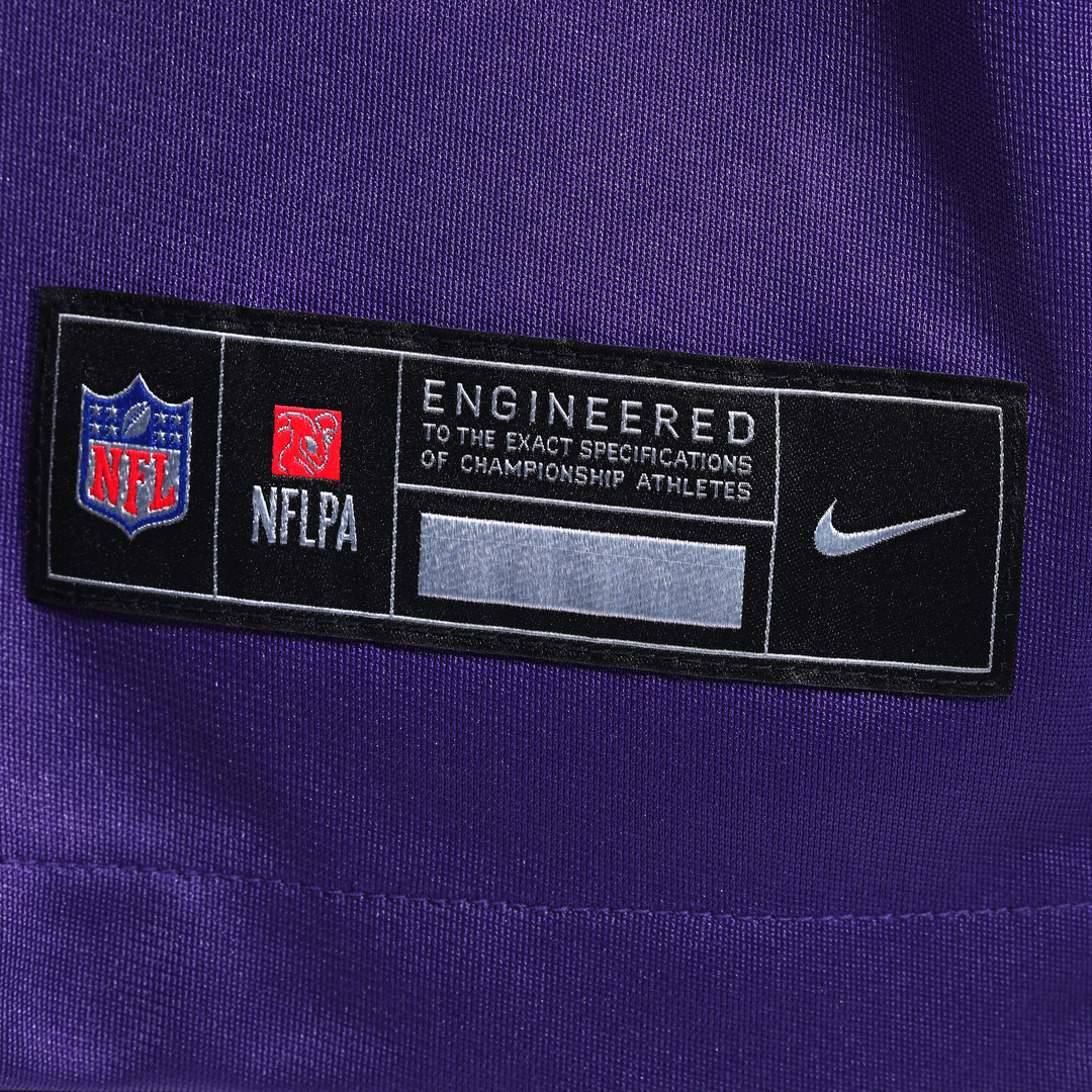 Minnesota Vikings Jay Ward Purple Team Game Jersey product image 6, provided for visual reference and product detail review