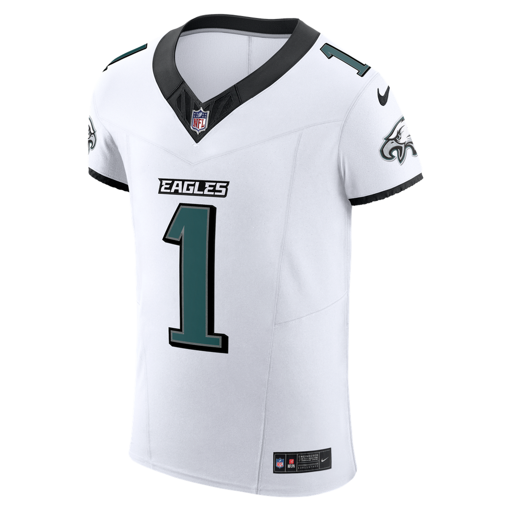 Philadelphia Eagles Jalen Hurts White Vapor F.U.S.E. Elite Jersey product image 2, provided for visual reference and product