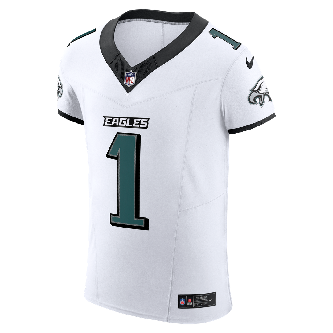 Philadelphia Eagles Jalen Hurts White Vapor F.U.S.E. Elite Jersey product image 2, provided for visual reference and product