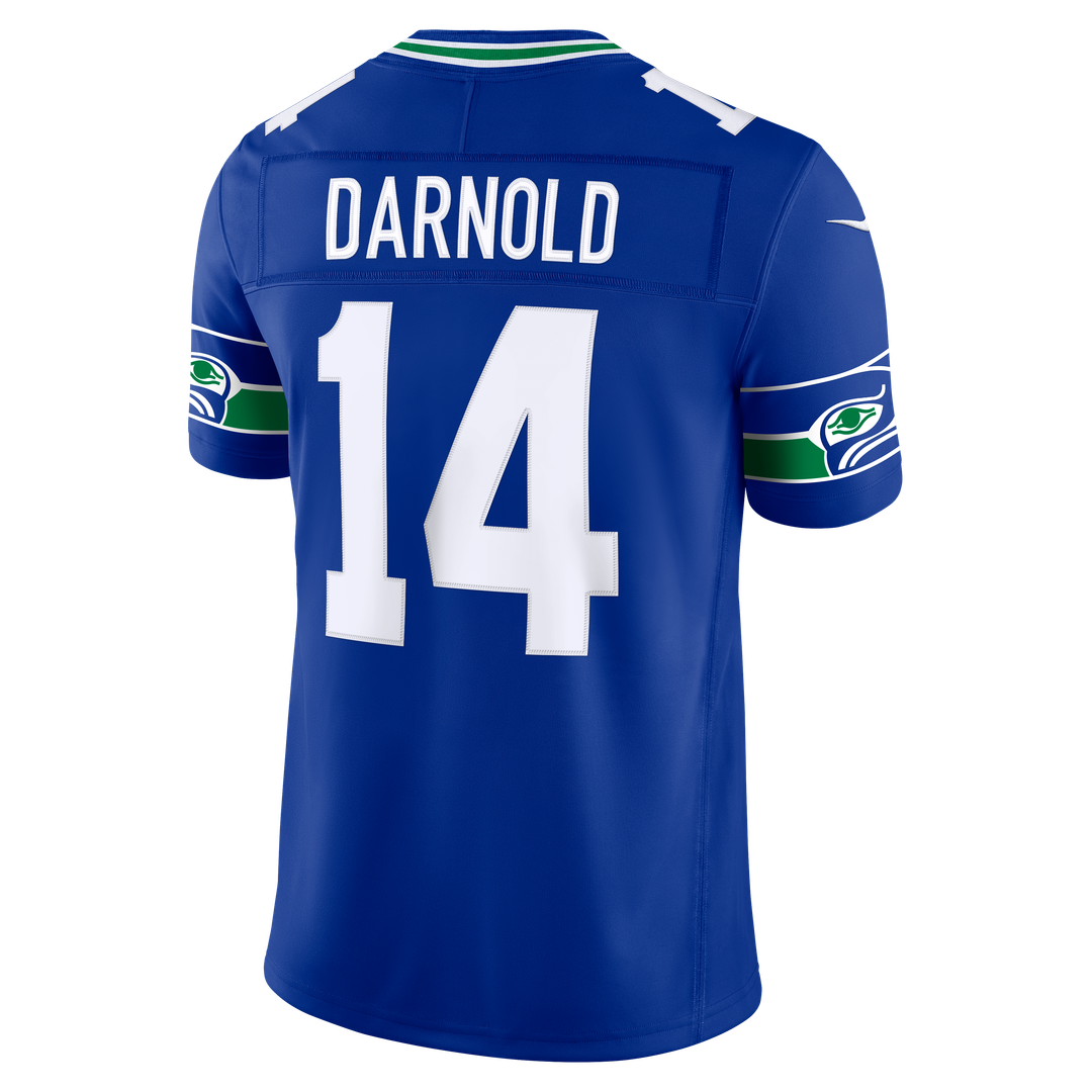 Seattle Seahawks Sam Darnold Royal Alternate Vapor F.U.S.E. Stitched Limited Jersey product image 6, provided for visual
