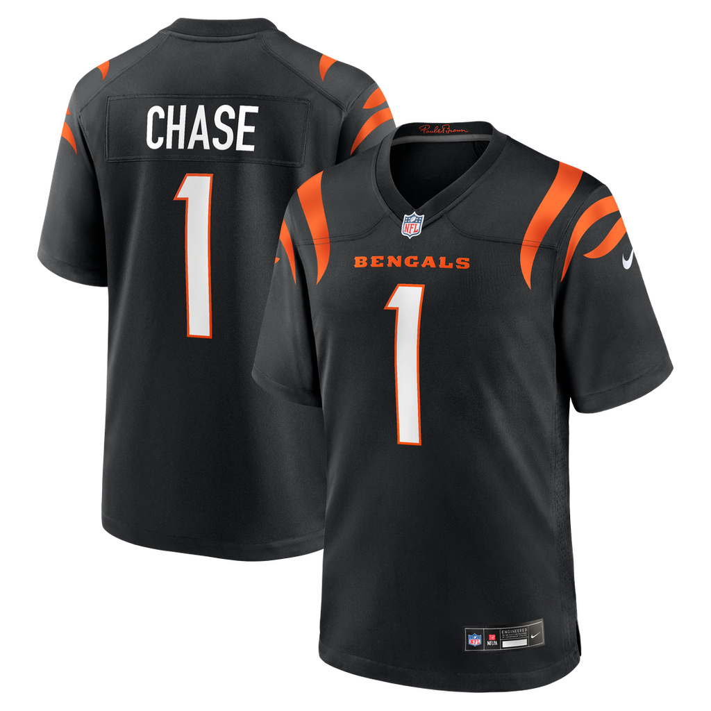 Cincinnati Bengals Ja'Marr Chase Orange Alternate Game Jersey product image 13, provided for visual reference and product