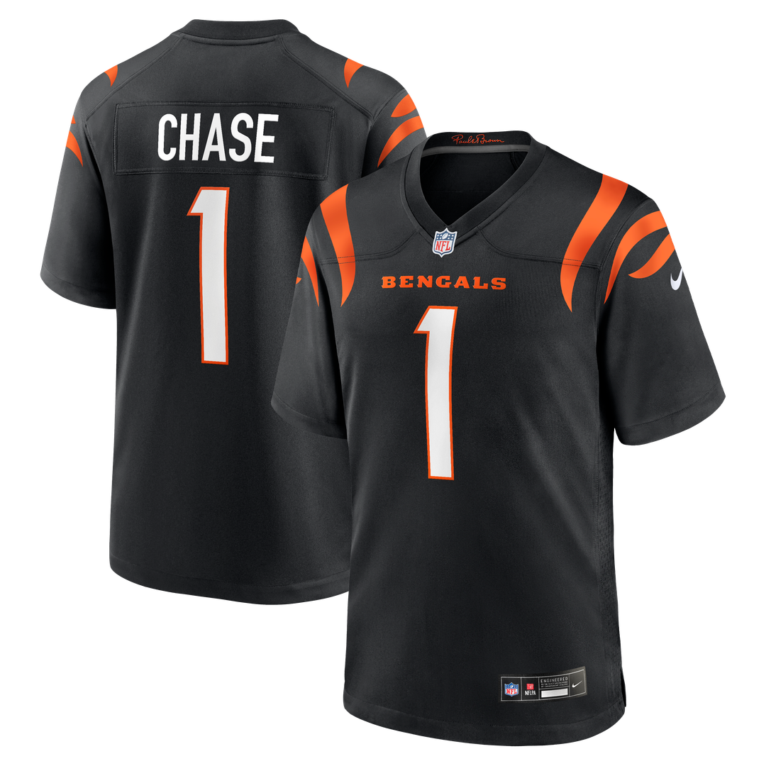 Cincinnati Bengals Ja'Marr Chase Orange Alternate Game Jersey product image 13, provided for visual reference and product