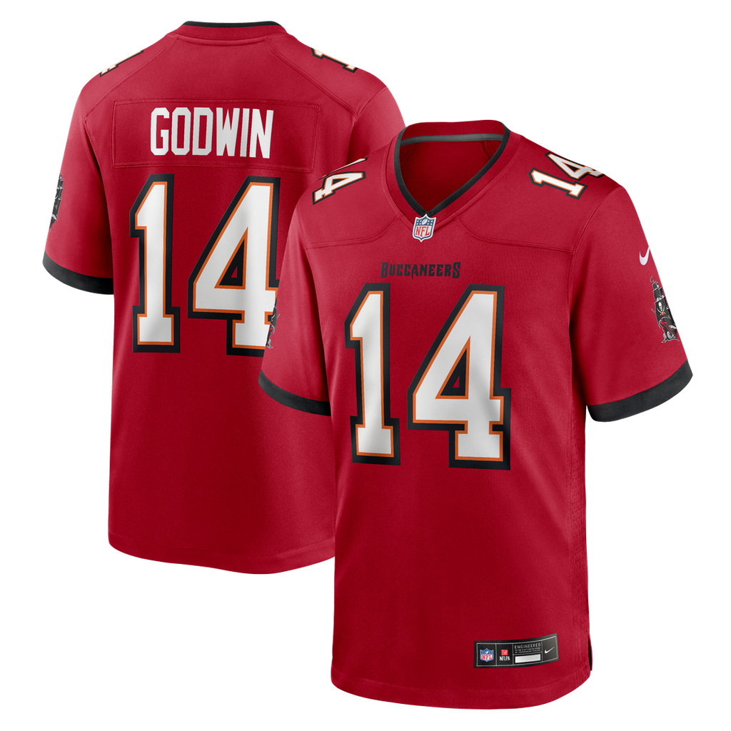 Tampa Bay Buccaneers Chris Godwin Orange Throwback Game Jersey product image 13, provided for visual reference and product