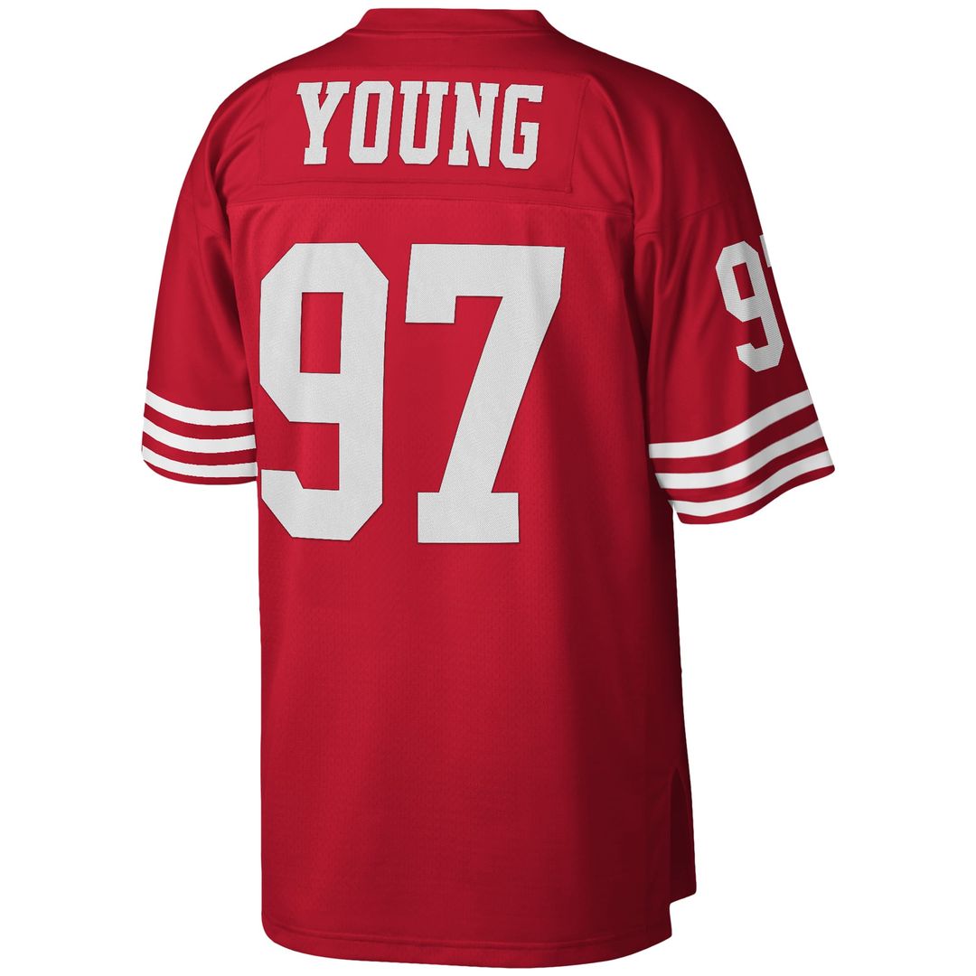 San Francisco 49ers Bryant Young Scarlet Legacy Replica Jersey product image 3, provided for visual reference and product