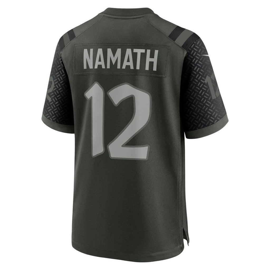 New York Jets Joe Namath Green Rivalries Collection Retired Player Game Jersey product image 3, provided for visual
